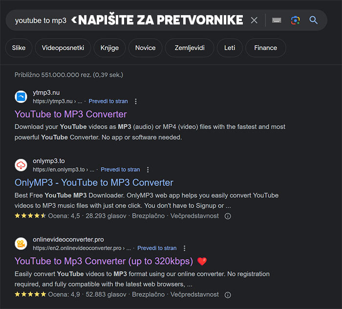 Kako prenesti glasbo iz youtuba z spletnim pretvornikom Kako prenesti glasbo iz youtuba z spletnim pretvornikom