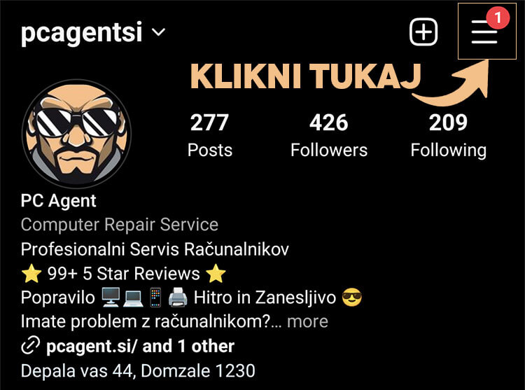 tri vodoravne črtice ki morate klikniti za izbris instagram profila tri vodoravne črtice ki morate klikniti za izbris instagram profila