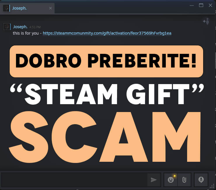 Steam Gift Phishing Scam Prevara Steam Gift Phishing Scam Prevara