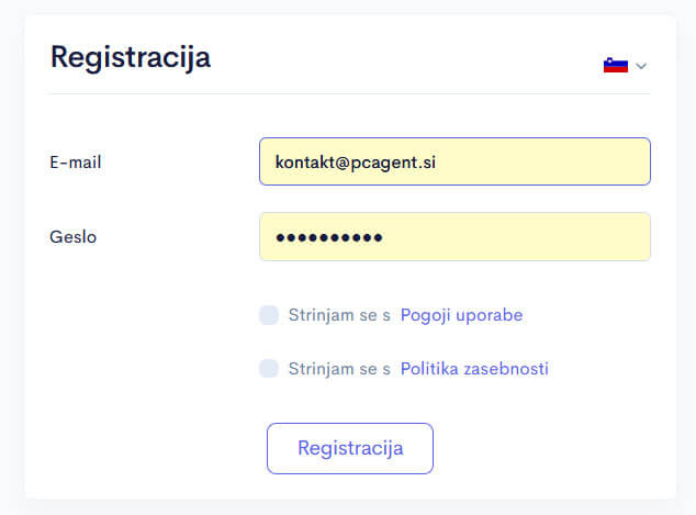Registracija uporabnika na programu apollo Registracija uporabnika na programu apollo