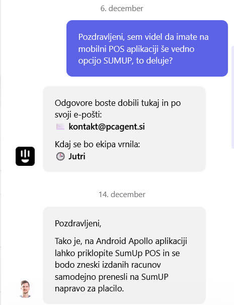 Spletna podpora strankam pri Apollo Spletna podpora strankam pri Apollo