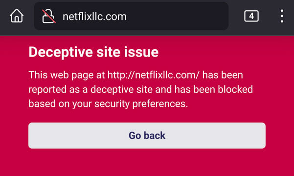 Mozilla firefox opozarja za prevaro spletne strani ki izgleda kot netflix in jo blokira Mozilla firefox opozarja za prevaro spletne strani ki izgleda kot netflix in jo blokira