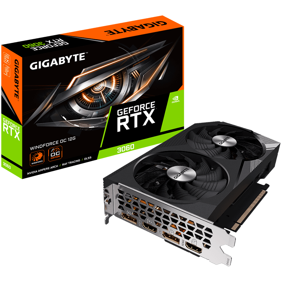 GIGABYTE GeForce RTX 3060 WINDFORCE OC 12G GDDR6 12GB192bit graficna kartica PCI E 4.0 x16 2xHDMI 2xDP WINDFORCE 2X Retail