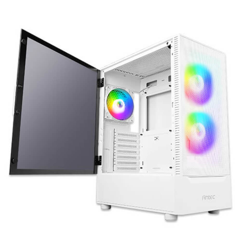 Ohisje Antec NX410 White NX serija 1x USB3.0 ARGB LED 2X 140mm spredaj kaljena stranica 4