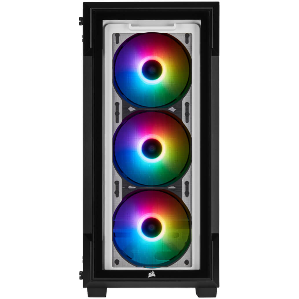 Ohisje Corsair iCUE 220T kaljeno steklo MidiATX bela RGB 4