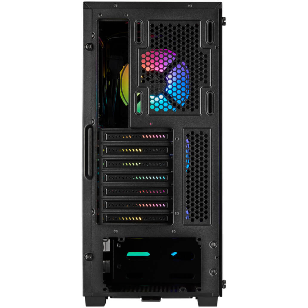 Ohisje Corsair iCUE 220T kaljeno steklo MidiATX crna RGB 2