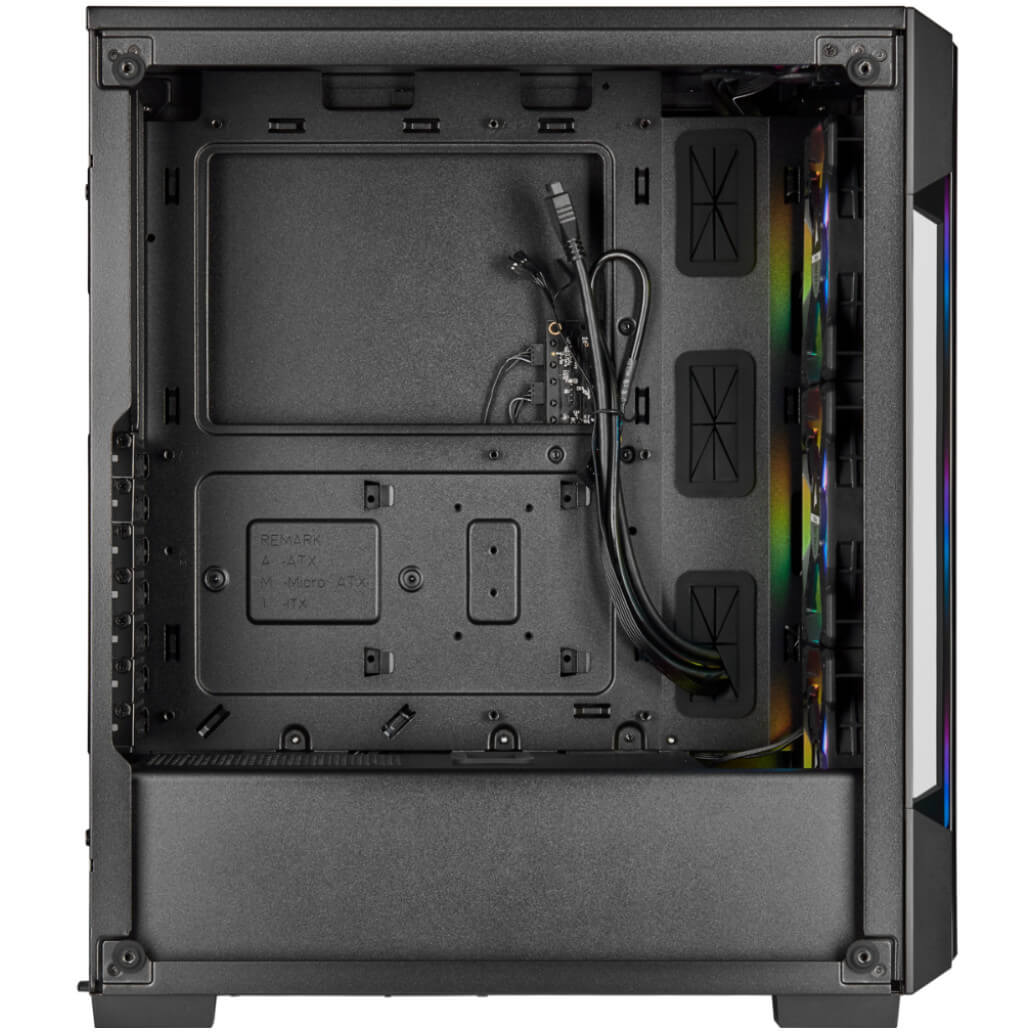 Ohisje Corsair iCUE 220T kaljeno steklo MidiATX crna RGB 4
