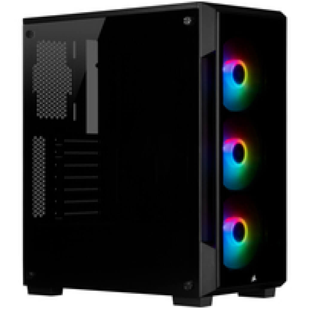 Ohisje Corsair iCUE 220T kaljeno steklo MidiATX crna RGB 8