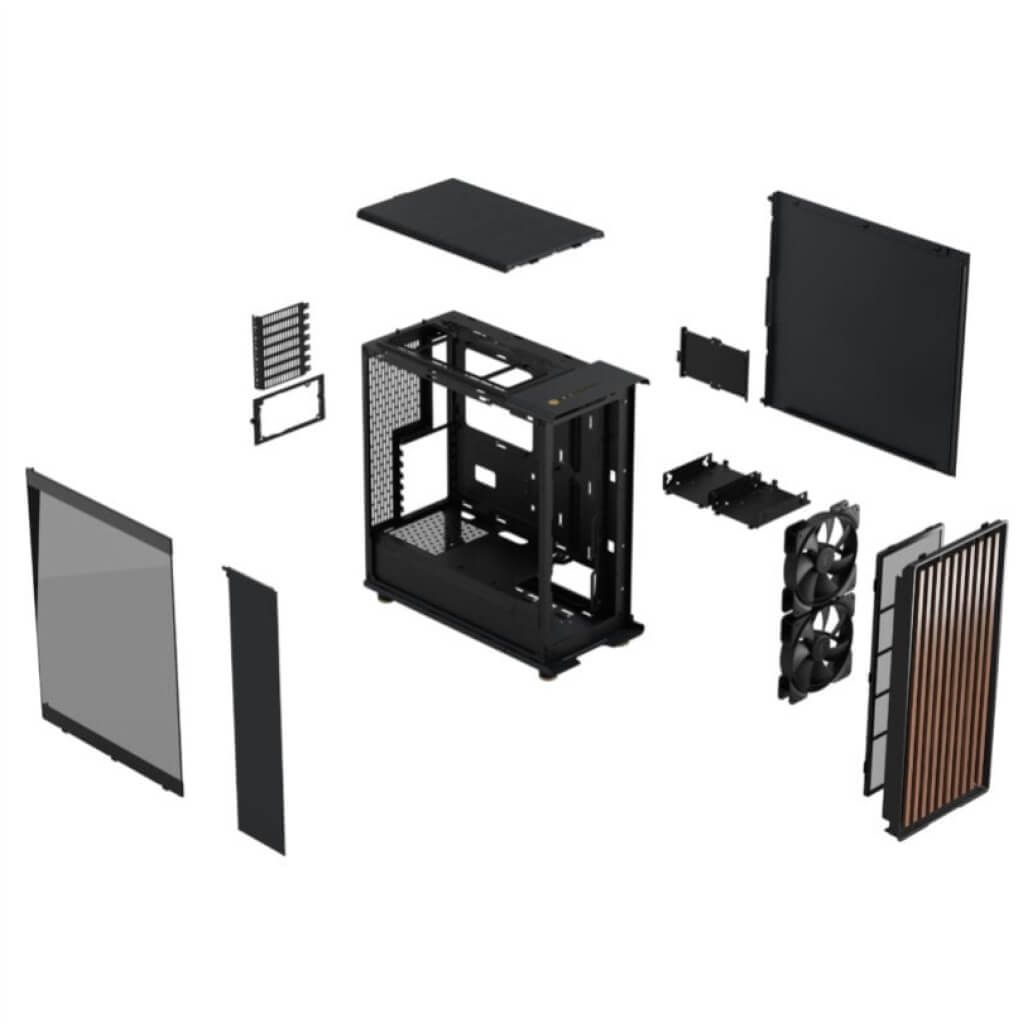 Ohisje Fractal Design North Charcoal steklena stranica MidiATX crna 4