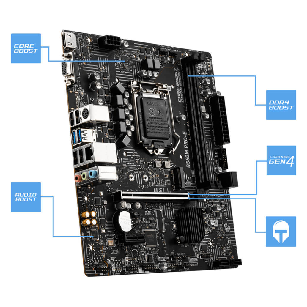 Osnovna plosca 1200 MSI B560M PRO E microATX 1xVGA 1xHDMI 2.0b 3