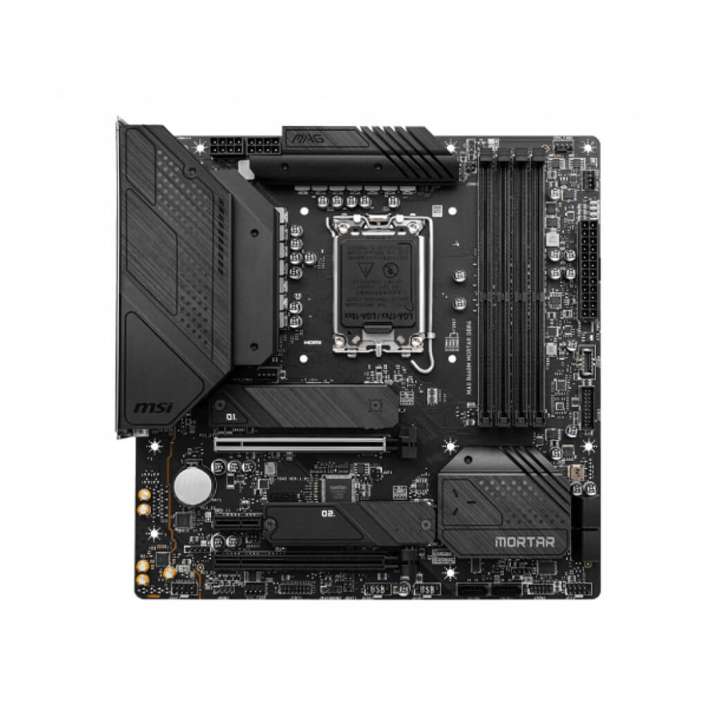 Osnovna plosca 1700 MSI MAG B660M Mortar microATX DDR4 25Gb LAN 4xM.2 HDMI DisplayPort USB C 20Gbps 1