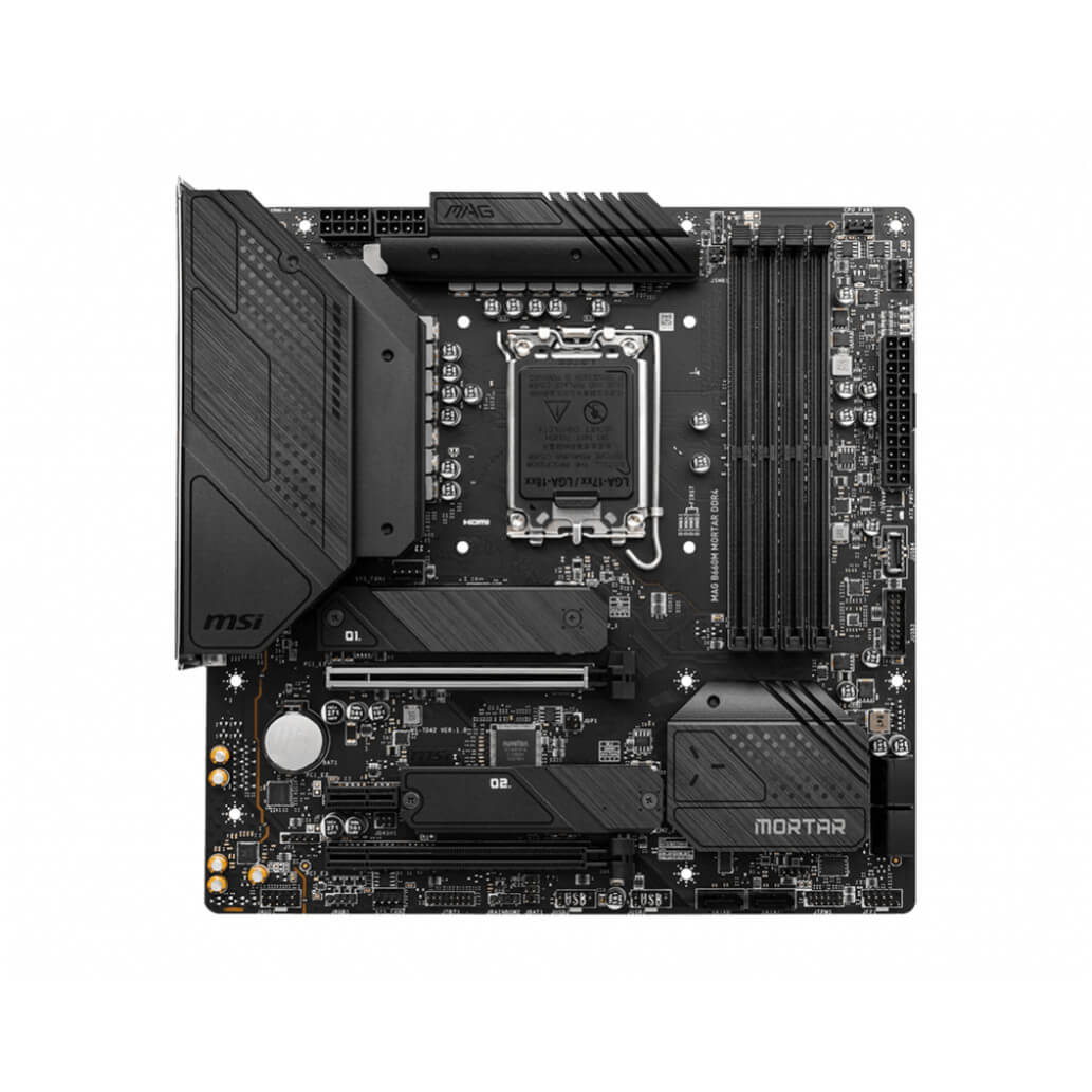 Osnovna plosca 1700 MSI MAG B660M Mortar microATX DDR4 25Gb LAN 4xM.2 HDMI DisplayPort USB C 20Gbps 3