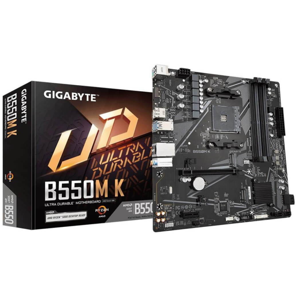 Osnovna plosca AM4 GigaByte B550M K microATX 1xHDMI 2.1 1xDisplayPort 1.4