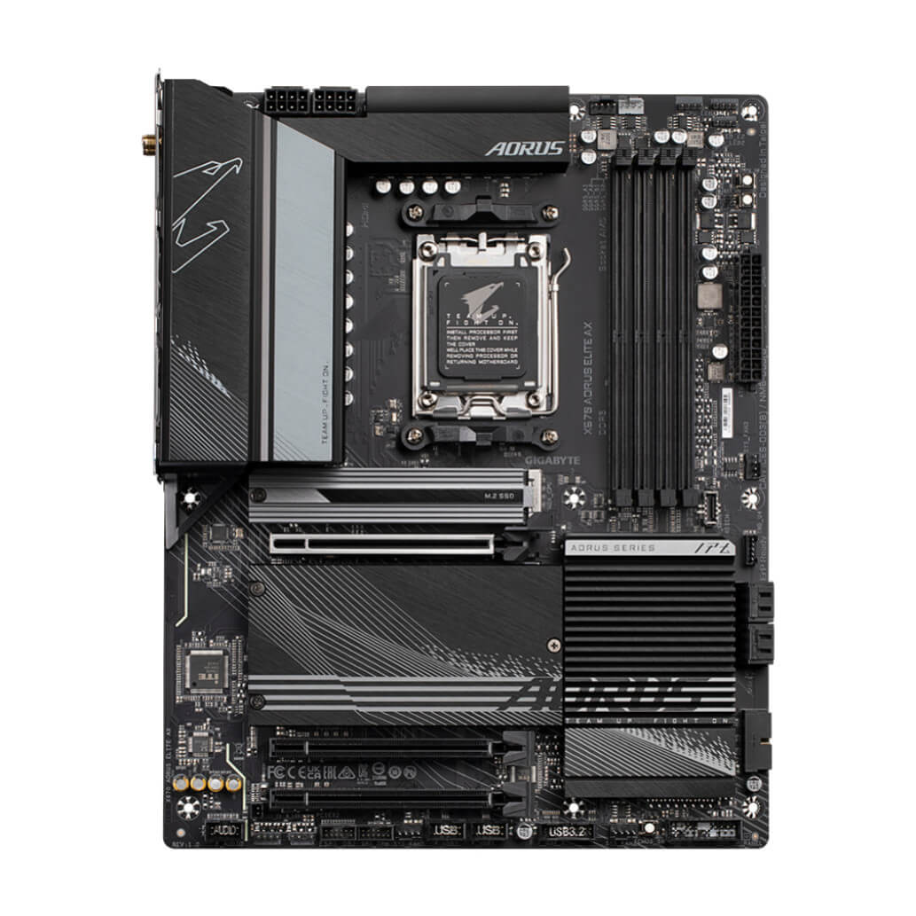 Osnovna plosca AM5 Gigaybte X670 AORUS ELITE AX ATX DDR5 PCIe 5.0 WiFi BT 5.2 25Gb LAN 4xM.2 USB C 20Gbps 1