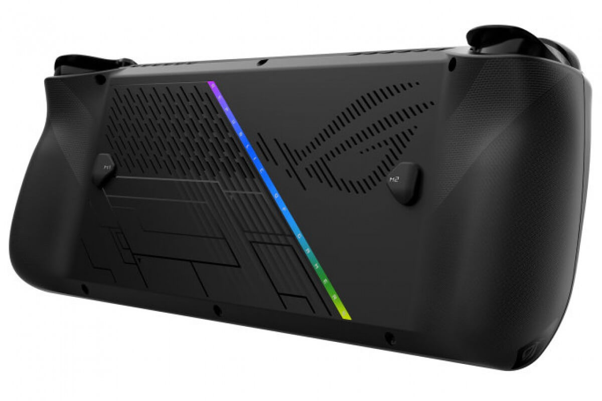 Zadnji del Asus ROG Ally X Igralne Konzole