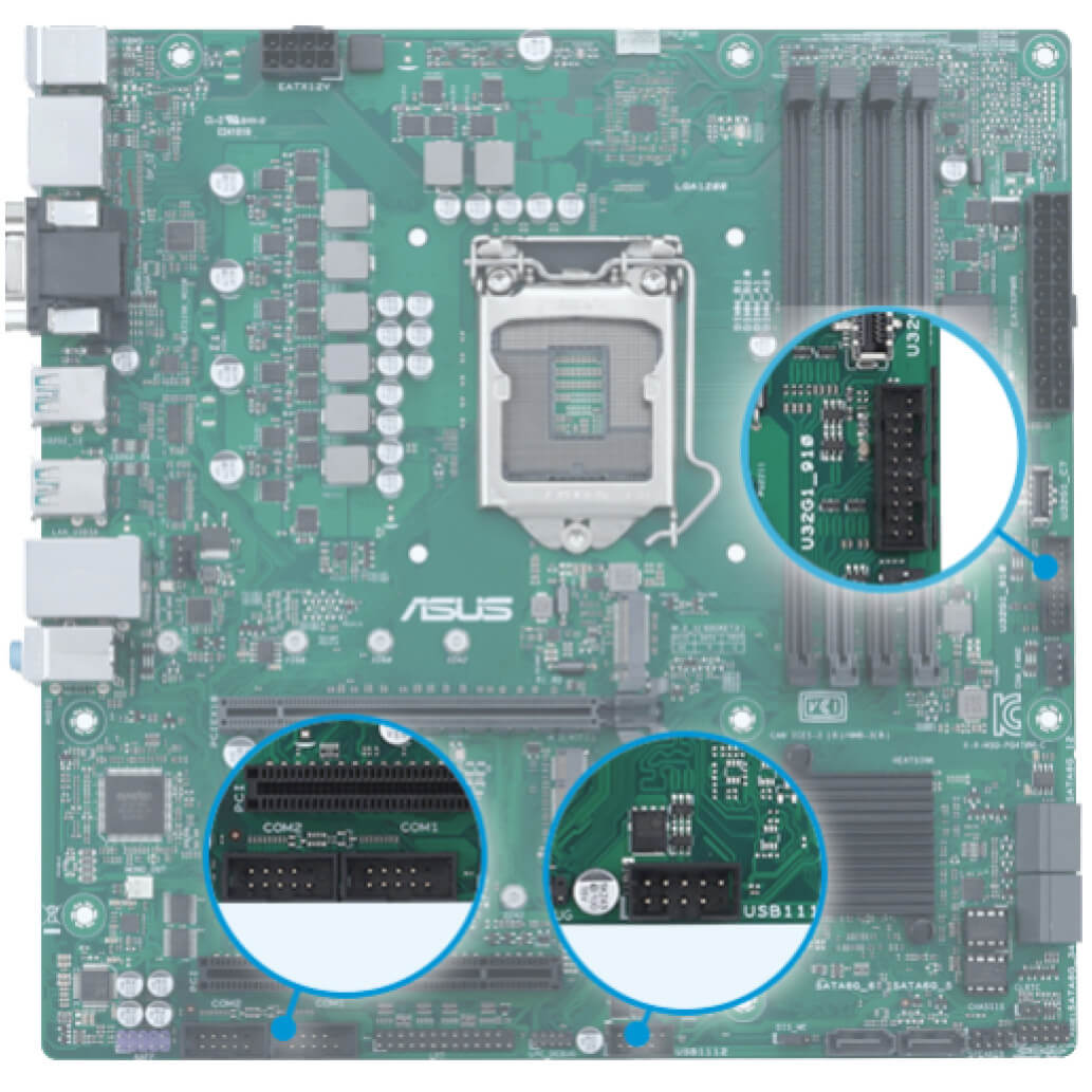 Osnovna plosca 1700 Asus PRO H610M C D4 CSM microATX 1xDVI D 1xHDMI 2.1 1xDisplayPort 1.4 3