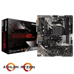 Osnovna plosca AM4 Asrock B450M HDV R4.0 microATX M.2 VGA DVI HDMI
