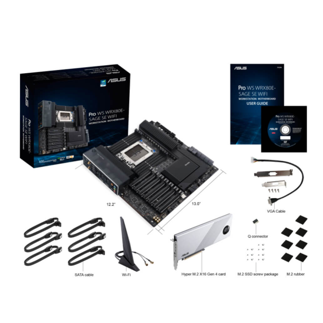 Osnovna plosca ASUS WRX80E SAGE SE WIFI AMD WRX80 Socket SP3 Extended ATX 4