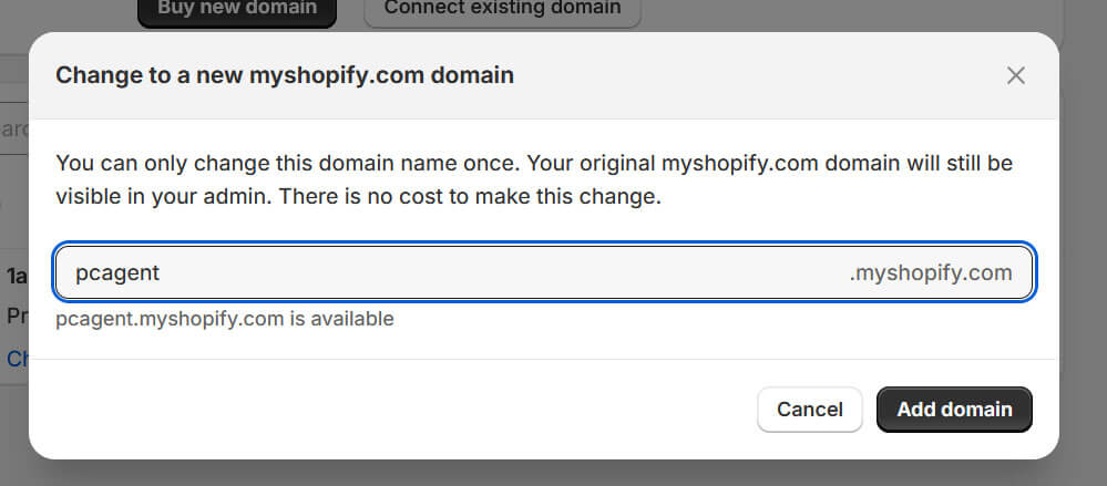 Izberrite ime vase domene na spletni trgovini shopify Izberrite ime vase domene na spletni trgovini shopify