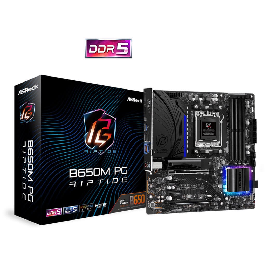Osnovna plosca AM5 Asrock B650M PG Riptide microATX 1xHDMI 2.1 1xDisplayPort 1.4