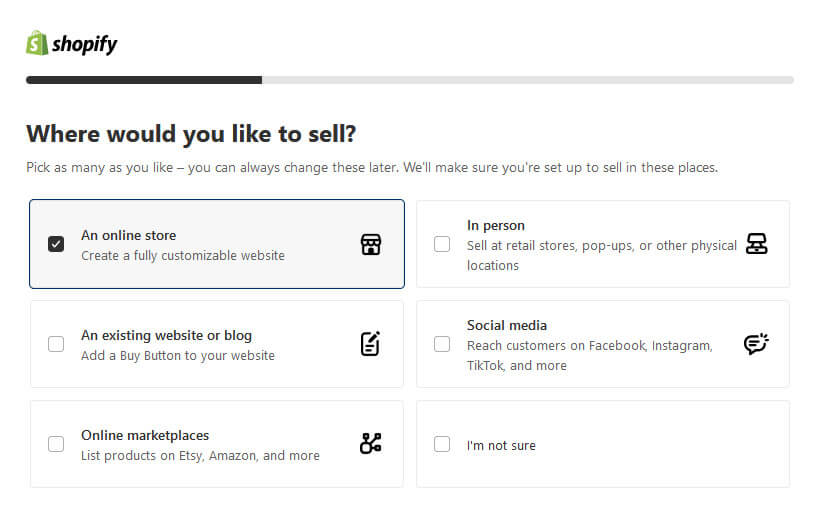Vprasanje kje boste prodajali izberite online store Vprasanje kje boste prodajali izberite online store