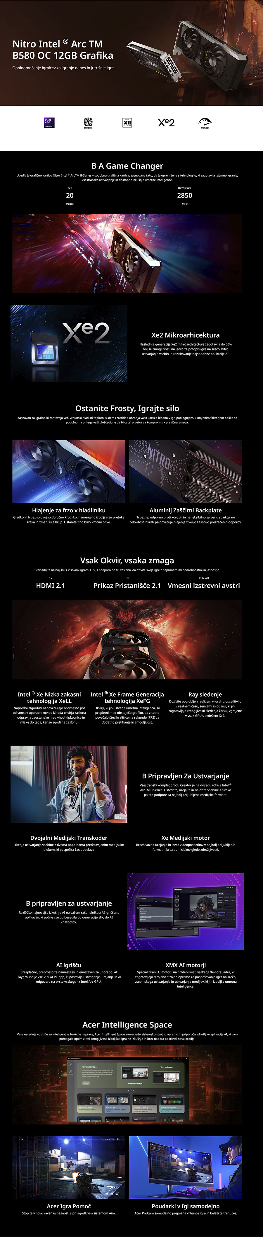 ACER Intel Arc B580 OC 12GB