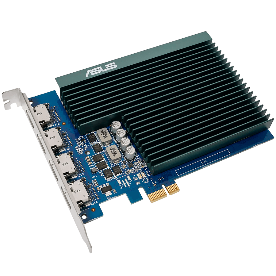 ASUS GeForce GT 730 2GB GDDR5 GT730 4H SL 2GD5 graficna kartica with 4 HDMI ports and passive cooling to enable quiet multi monitor productivity PCIe 2.0 4xHDMI 1.4b 1