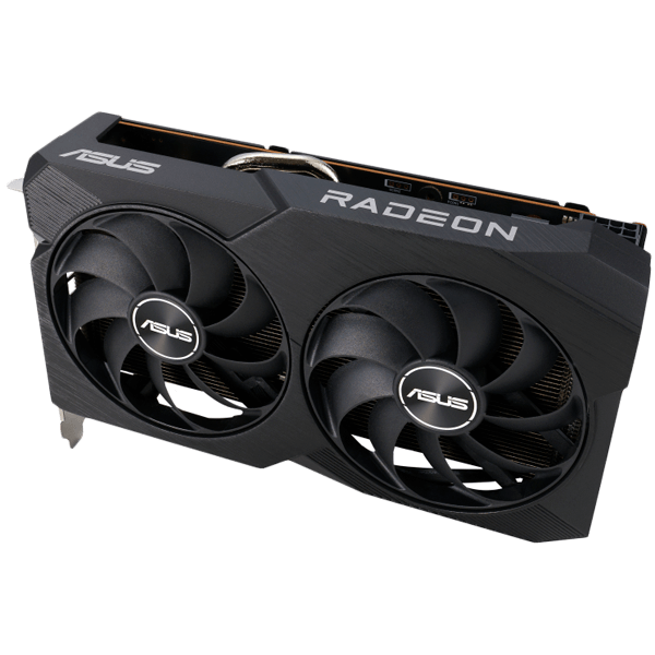 ASUS graficna kartica AMD Radeon Dual Radeon RX 7600 V2 OC Edition 8GB GDDR6 VGA optimizirana znotraj in zunaj za nizje temperature ter vzdrzljivost PCIe 4.0 1xHDMI 2.1 3xDisplayPort 1.4a 1