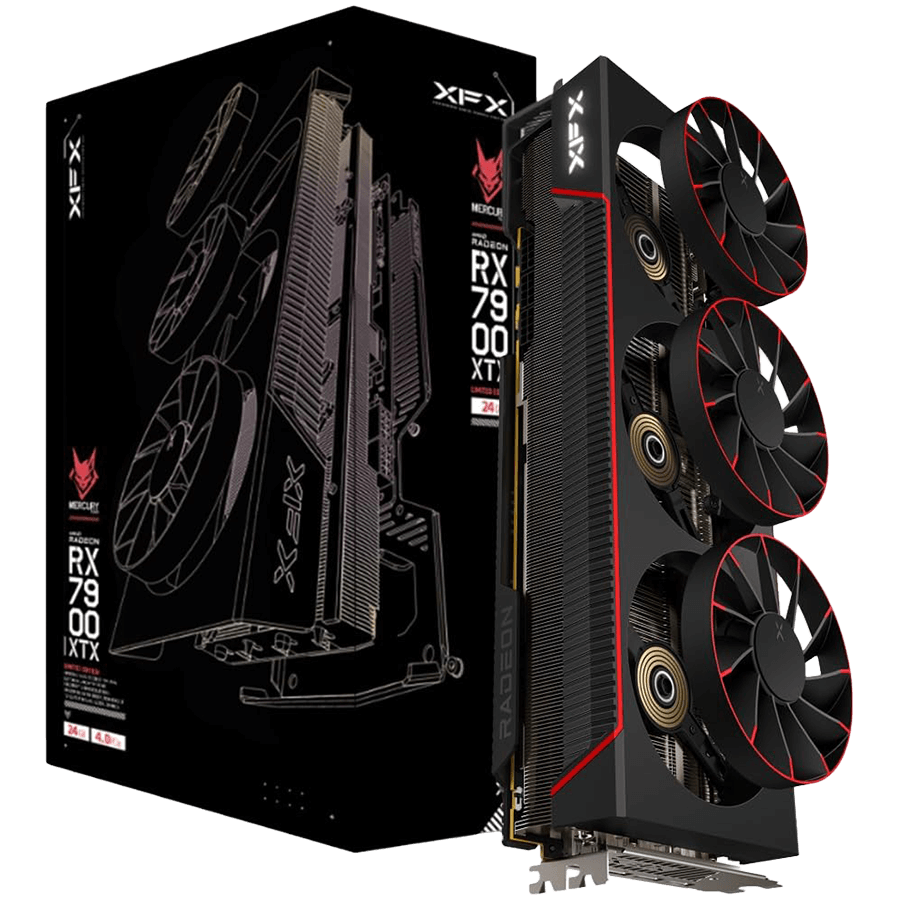 XFX MERCURY AMD Radeon RX 7900 XTX Magnetic Air Gaming 24GB GDDR6 graficna kartica PCIe 4.0 1xHDMI 2.1 2xDisplayPort 2.1 1xDisplayPort 1.4
