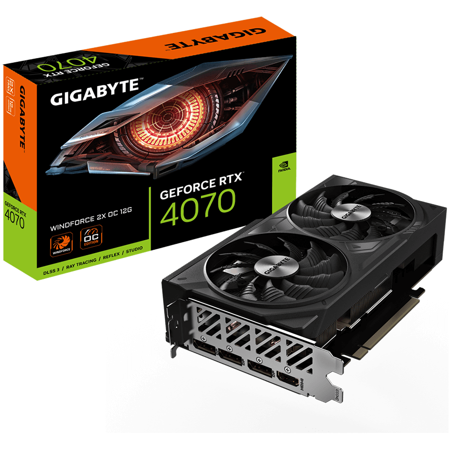 GIGABYTE GeForce RTX 4070 WINDFORCE 2X OC 12G GDDR6 grafična kartica
