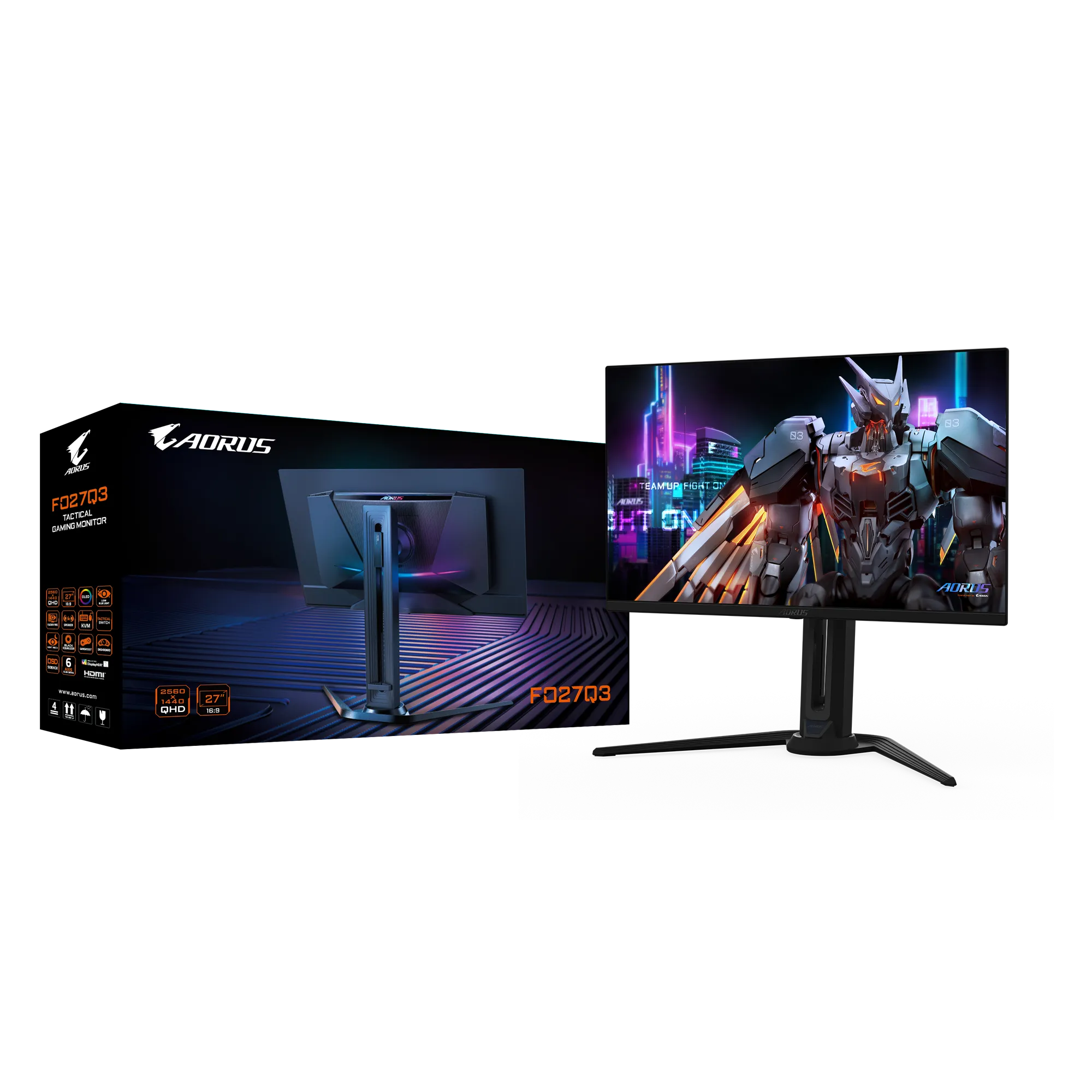Gigabyte AORUS FO27Q3 Oled Gaming Monitor v Škatli