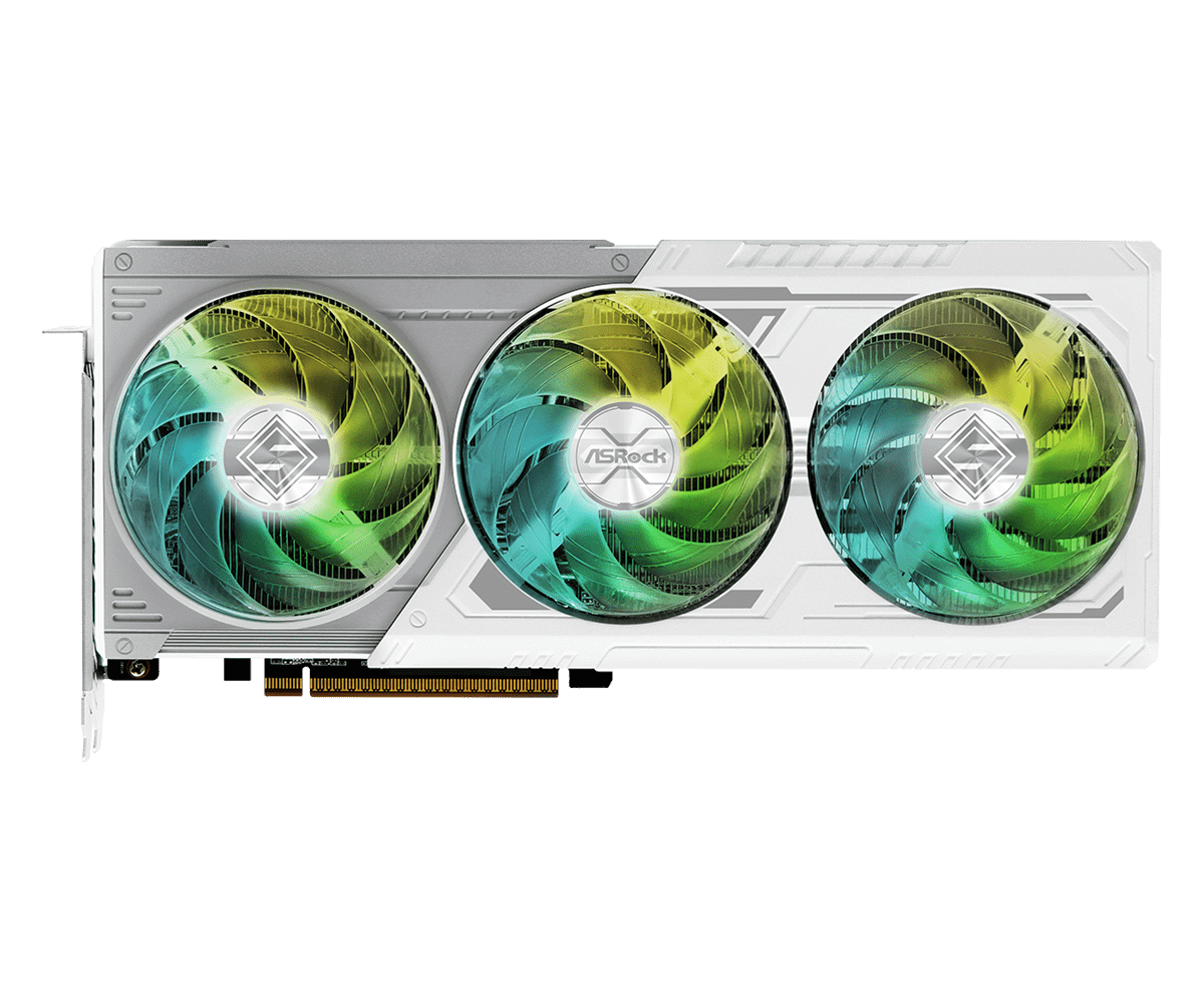 ASRock Radeon RX 9070 XT Steel Legend 16GB GPU RGB Fan Bela