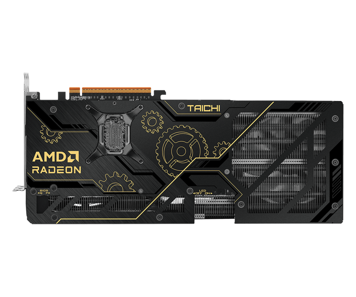 ASRock Radeon RX 9070 XT Taichi 16GB OC Backplate design