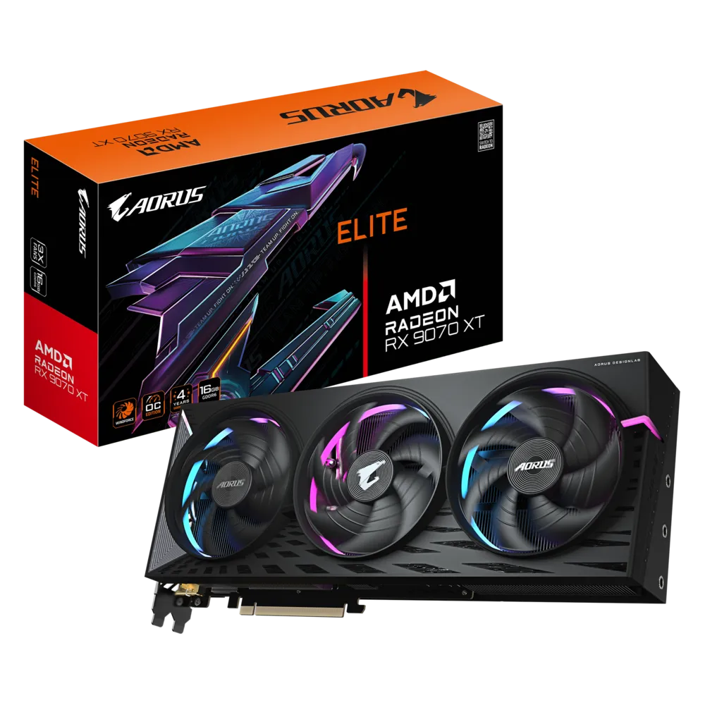 Gigabyte AORUS Radeon RX 9070 XT ELITE 16G Grafična Kartica