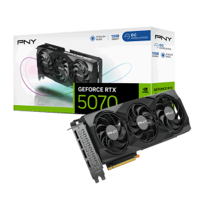 PNY GeForce RTX 5070 Overclocked Triple Fan Grafična Kartica in Škatla