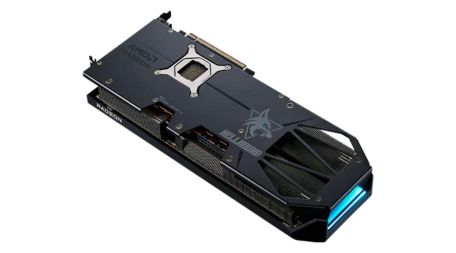 PowerColor Hellhound Radeon RX 9070 XT 16GB' Backplate