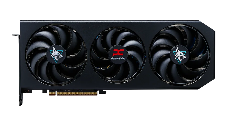 PowerColor Hellhound Radeon RX 9070 XT 16GB črna 3 ventilatorji