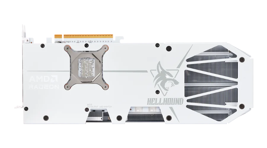 PowerColor Hellhound Spectral White Radeon RX 9070 XT 16GB backplate