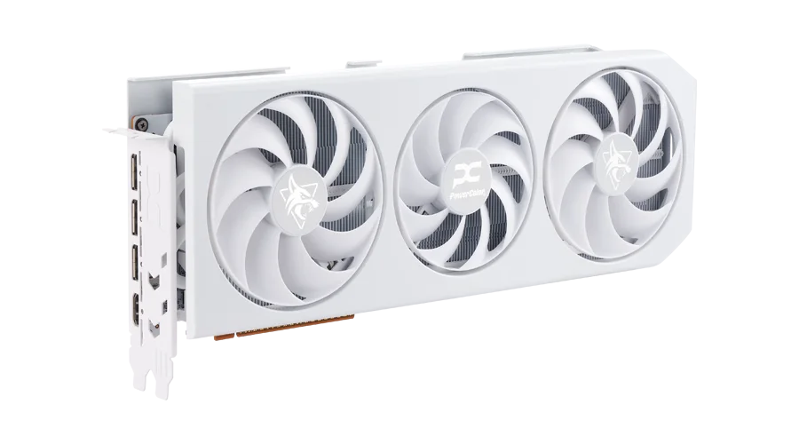 PowerColor Hellhound Spectral White Radeon RX 9070 XT 16GB bela 3 fan