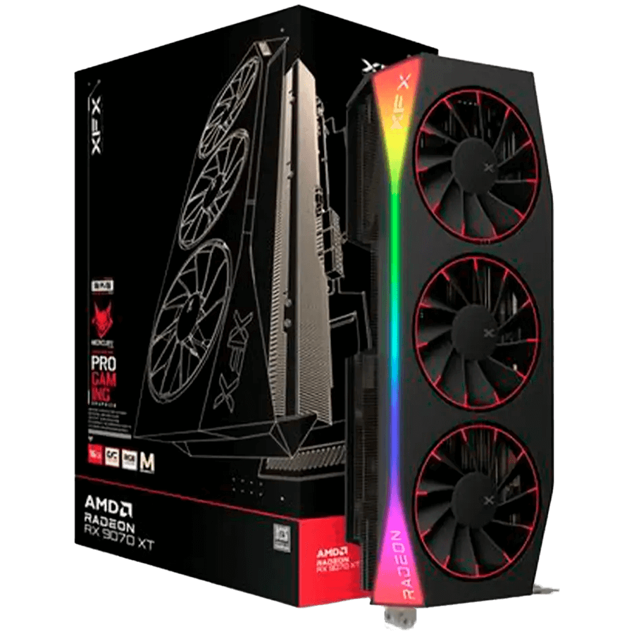 XFX Mercury AMD Radeon RX 9070 XT OC Magnetic Air Edition RGB 16GB GDDR6 grafična kartica