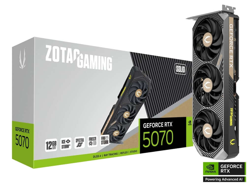 ZOTAC GAMING GeForce RTX 5070 SOLID 12GB