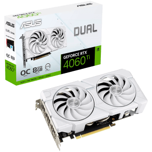 ASUS Dual GeForce RTX 4060 Ti EVO White OC Edition 8GB GDDR6 (DUAL-RTX4060TI-O8G-EVO-WHITE) grafična kartica