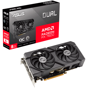 ASUS Dual Radeon RX 7600 EVO OC Edition 8GB GDDR6 (DUAL-RX7600-O8G-EVO) grafična kartica