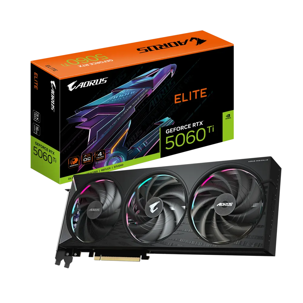Gigabyte AORUS RTX 5060 Ti ELITE 16GB Grafična Kartica