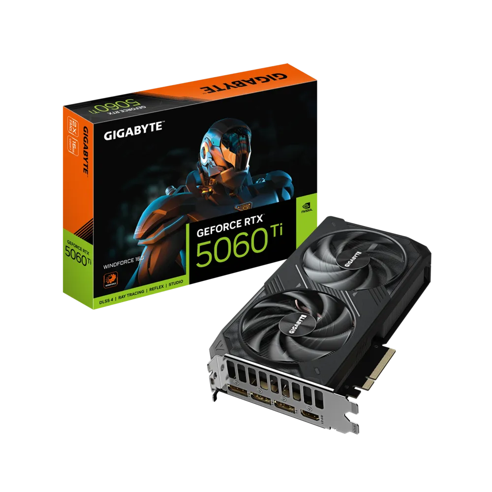 Gigabyte RTX 5060 Ti WINDFORCE 16G Grafična Kartica in Škatla
