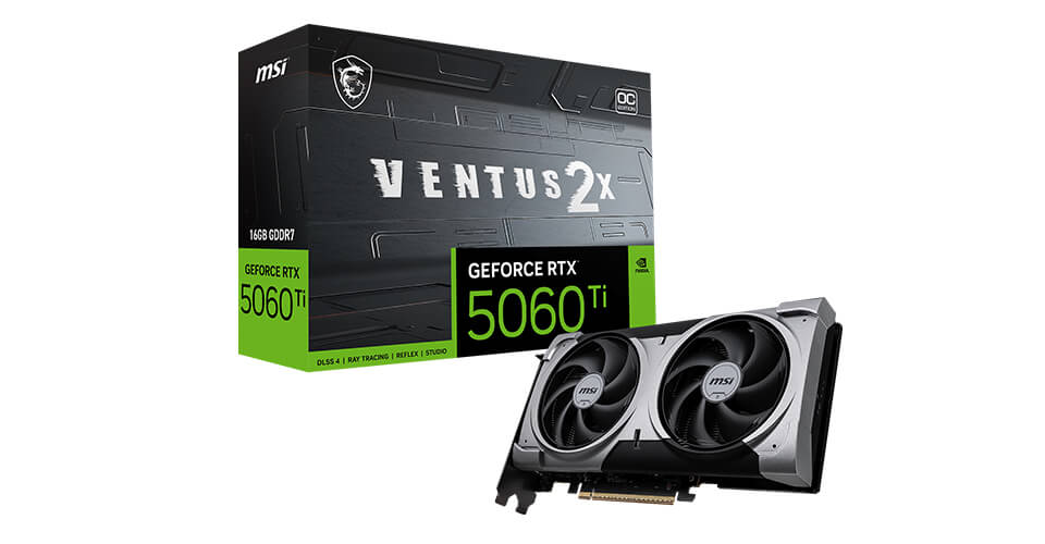 MSI RTX 5060 Ti VENTUS 2X 16GB Grafična Kartica