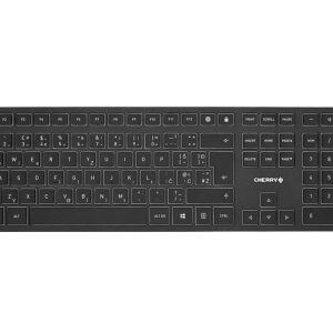 Cherry KW 9100 Slim, črna, USB-C, UK SLO g.