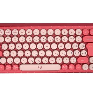 Logitech POP Keys z EMOJI, mehanska, roza, SLO g.