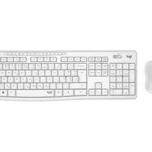 in miška Logitech MK295 Silent Wireless Combo, bela, SLO g.