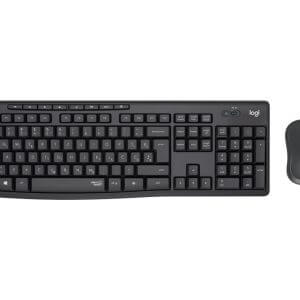 in miška Logitech MK295 Silent Wireless Combo, grafitna barva, SLO